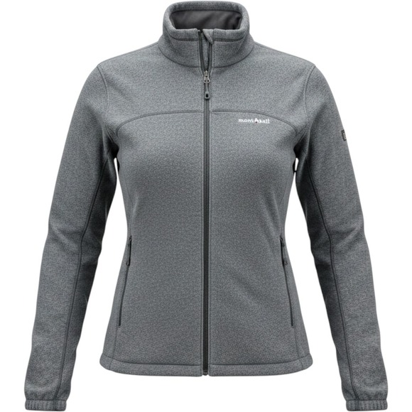 Montbell Jackets & Blazers - Montbell Melange Gray Full Zip Fleece Jacket Women Medium Outdoor
